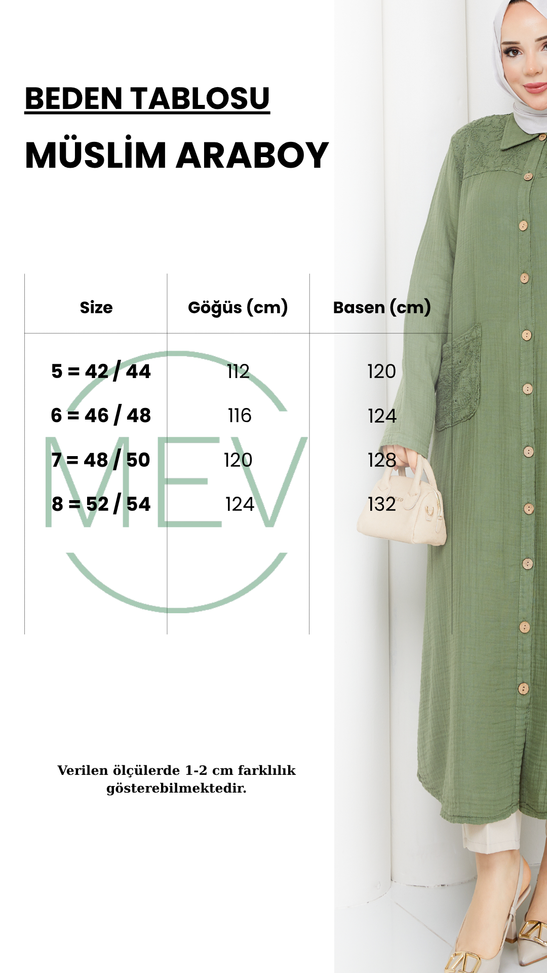 MA01 LACİ | %100 PAMUKLU MÜSLİM ARABOY/KAP